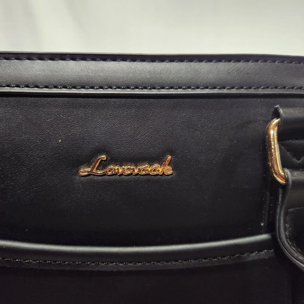 LOVEVOOK Laptop Tote Bag for Women 15.6 Inch Waterproof PU Leather Computer Bags